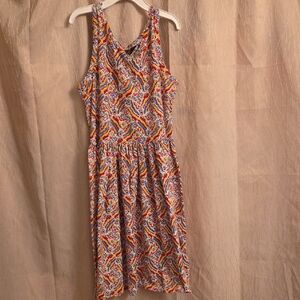 Polo by Ralph Lauren Multicolor Paisley Midi Dress - Yellow, Blue, Red